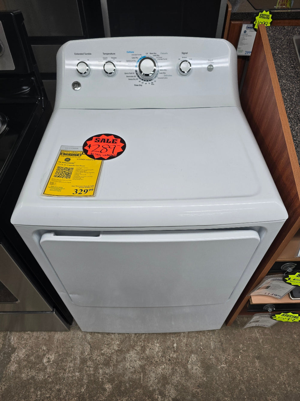 Reconditioned GE 7.2 Cu. Ft. Capacity Gas Dryer GTD42GASJ2WW