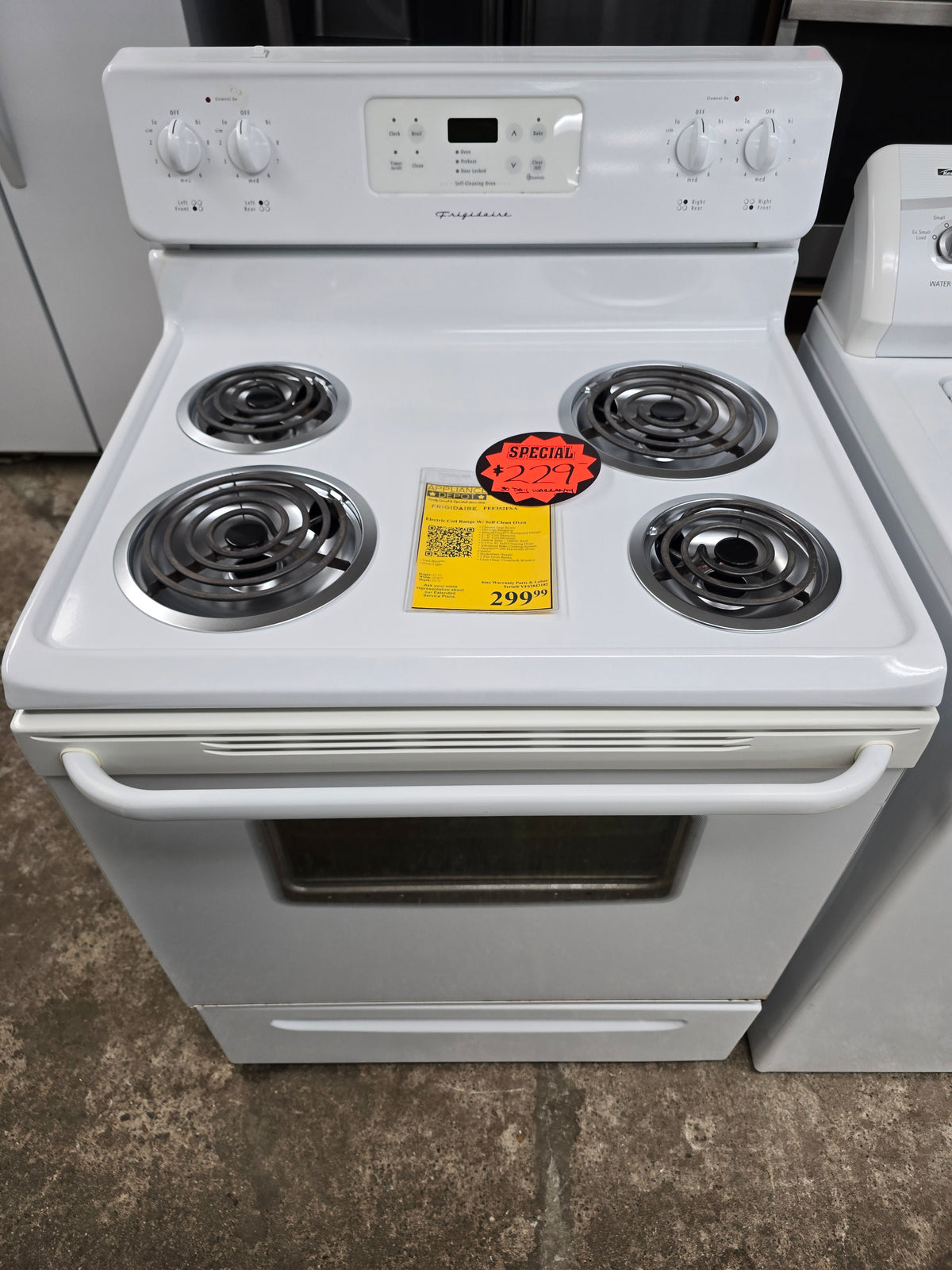 Reconditioned Frigidaire Electric Coil Range w/ Self Clean Oven FEF352FSA