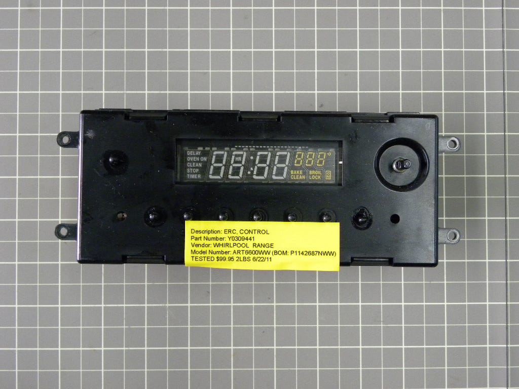Whirlpool Range Control ERC Y0309441
