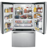 GE ENERGY STAR 21.9 Cu. Ft. Fingerprint Resistant Counter-Depth French-Door Refrigerator GWE22JYMFS