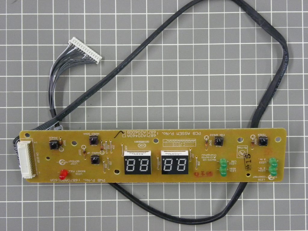 LG Dehumidifier Display PWB (PCB) 6871A20600B