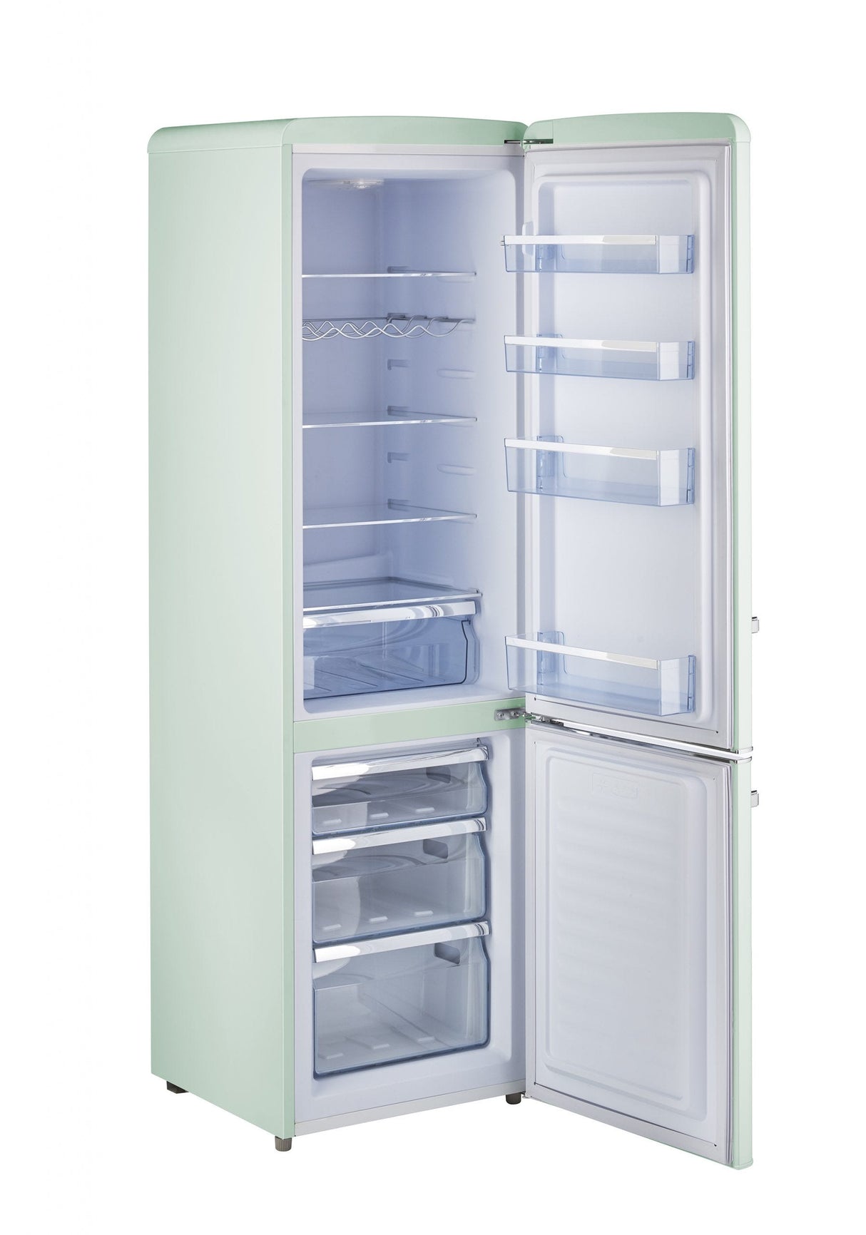 Classic Retro 21.6 in. 8.7 cu. ft. Retro Bottom Freezer Refrigerator in Summer Mint Green, ENERGY STAR UGP-275L LG AC