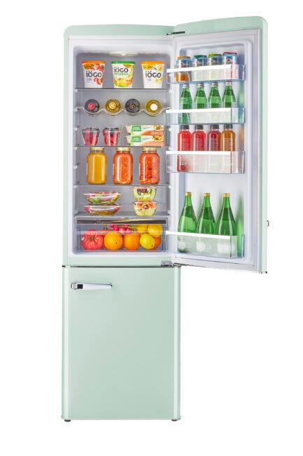 Off-Grid Classic Retro by Unique 10 cu. ft. Solar Powered DC Bottom Mount Refrigerator UGP-275L LG DC