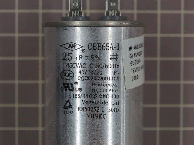 GE Dehumidifier Capacitor AHR30LMG1