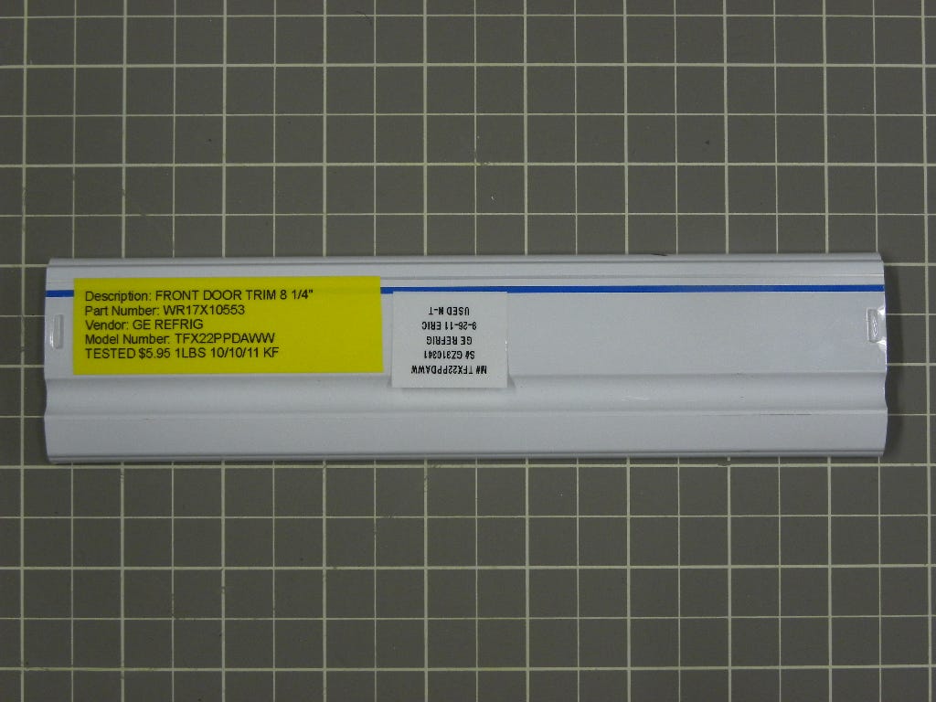GE Refrigerator Front Door Trim (8 1/4") WR17X10553