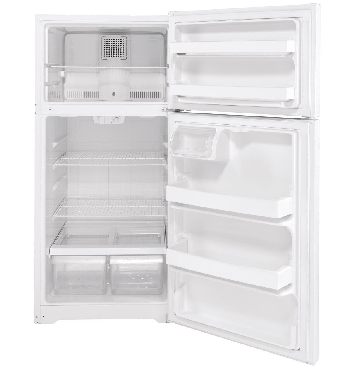 GE ENERGY STAR 15.6 Cu. Ft. Top-Freezer Refrigerator GTE16DTNRWW
