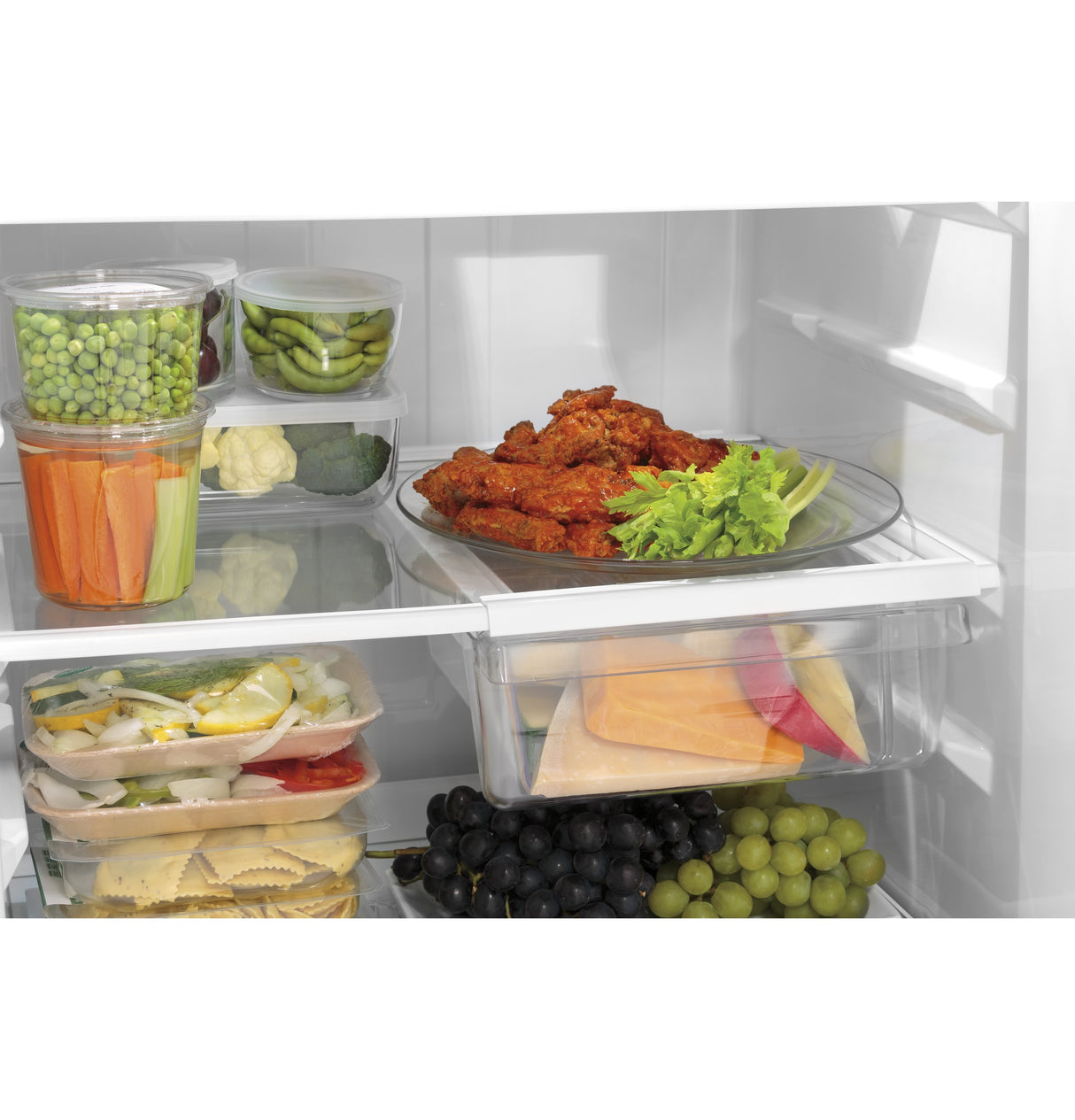 GE® ENERGY STAR® 21.9 Cu. Ft. Top-Freezer Refrigerator GTE22JTNRBB