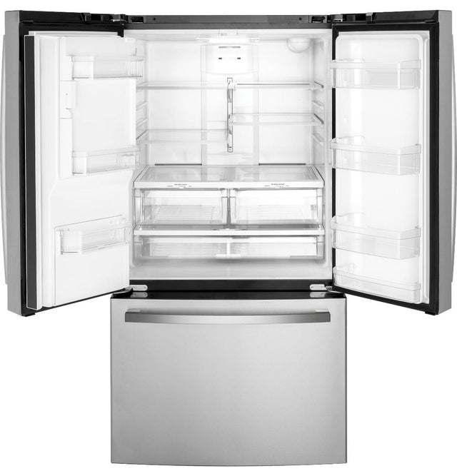 GE ENERGY STAR 20.6 Cu. Ft. Fingerprint Resistant Counter-Depth French-Door Refrigerator GYE21JYMFS