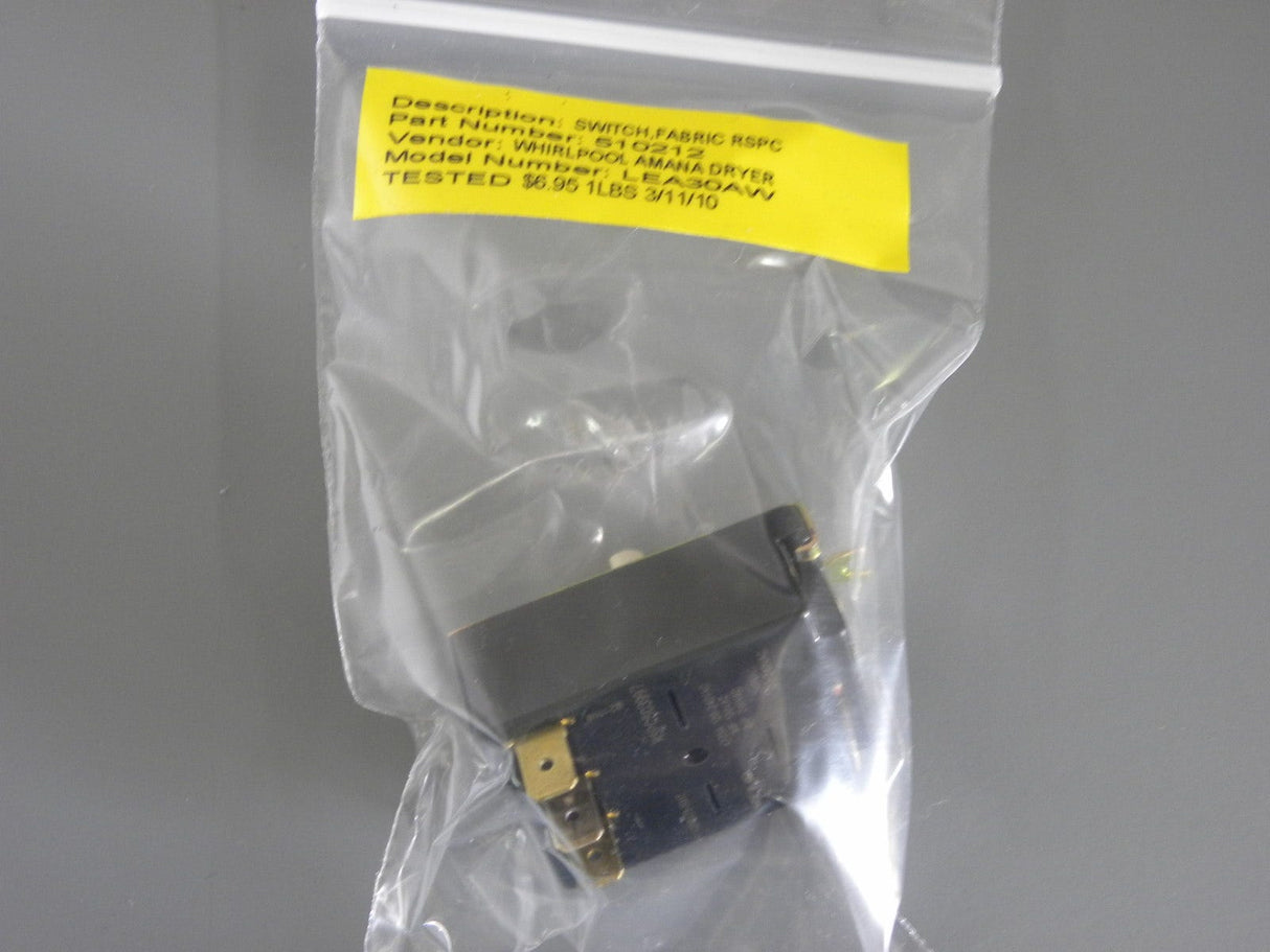 Whirlpool Dryer Fabric RSPC Switch 510212