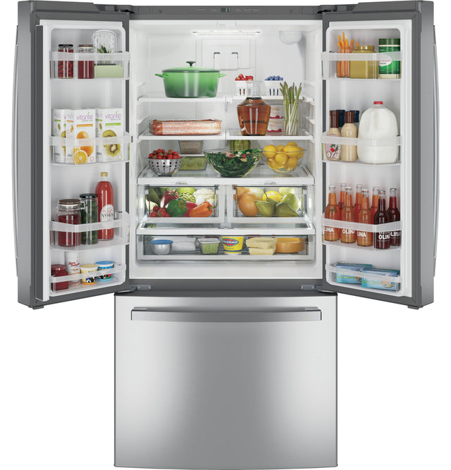 GE® ENERGY STAR® 24.7 Cu. Ft. French-Door Refrigerator GNE25JYKFS-Fingerprint Resistant Stainless Steel