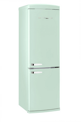 Classic Retro 23.6 in 11.7 cu. ft. Frost Free Retro Bottom Freezer Refrigerator in Summer Mint Green, ENERGY STAR UGP-340L LG AC