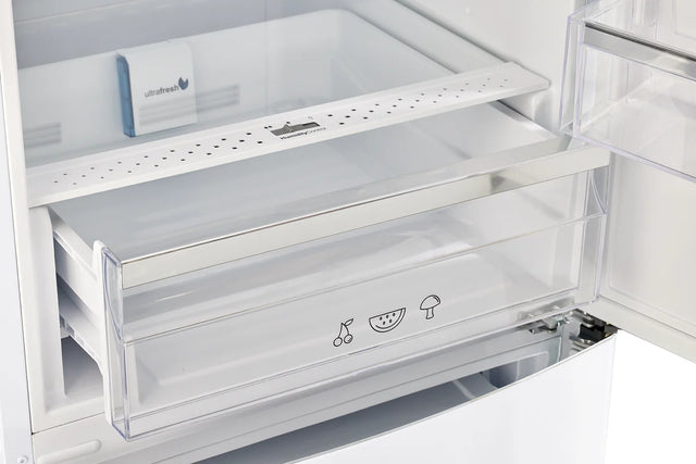 Classic Retro 23.6 in 11.7 cu. ft. Frost Free Retro Bottom Freezer Refrigerator in Marshmallow White, ENERGY STAR UGP-340L W AC