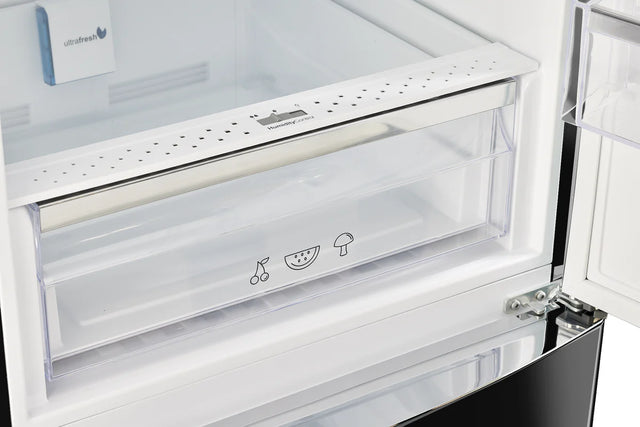 Classic Retro 23.6 in 11.7 cu. ft. Frost Free Retro Bottom Freezer Refrigerator in Midnight Black, ENERGY STAR UGP-340L B AC