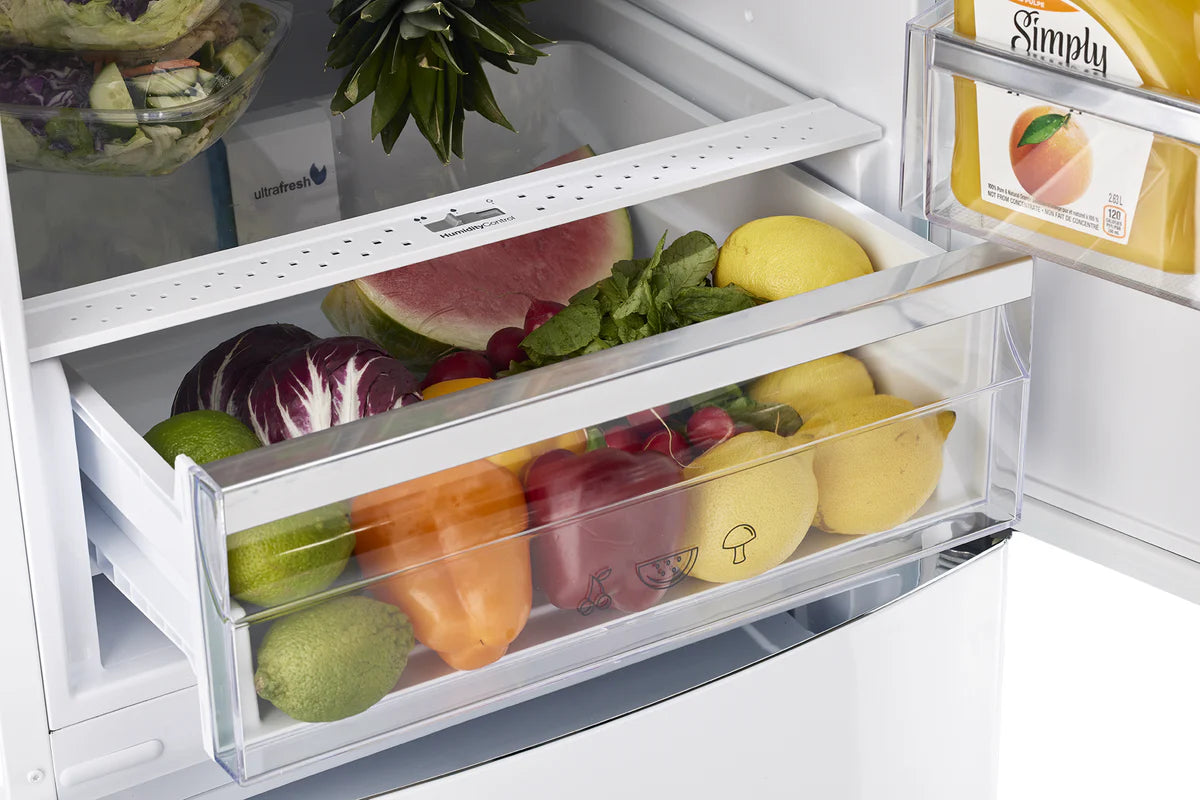 Classic Retro 23.6 in 11.7 cu. ft. Frost Free Retro Bottom Freezer Refrigerator in Marshmallow White, ENERGY STAR UGP-340L W AC