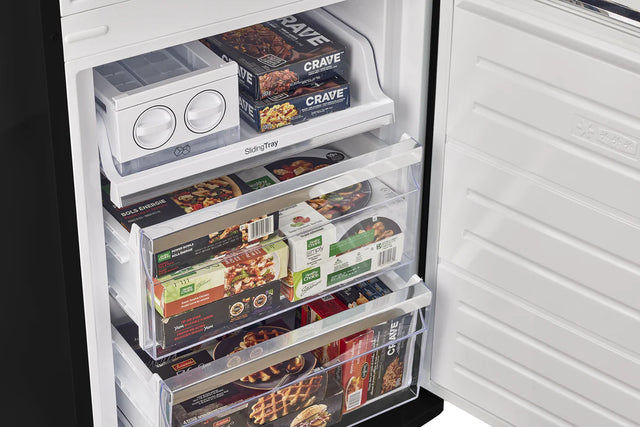 Classic Retro 23.6 in 11.7 cu. ft. Frost Free Retro Bottom Freezer Refrigerator in Matte Black, ENERGY STAR UGP-340L MB AC