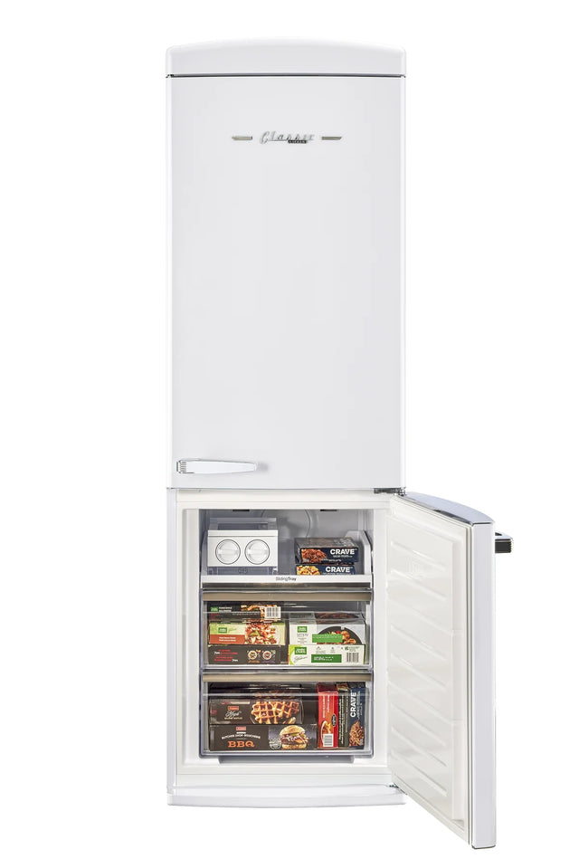 Classic Retro 23.6 in 11.7 cu. ft. Frost Free Retro Bottom Freezer Refrigerator in Marshmallow White, ENERGY STAR UGP-340L W AC