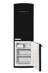 Classic Retro 23.6 in 11.7 cu. ft. Frost Free Retro Bottom Freezer Refrigerator in Matte Black, ENERGY STAR UGP-340L MB AC