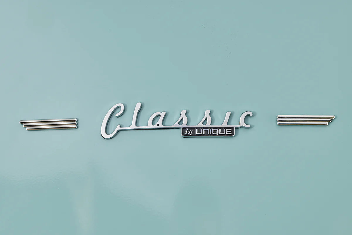 Classic Retro 23.6 in 11.7 cu. ft. Frost Free Retro Bottom Freezer Refrigerator in Ocean Mist Turquoise, ENERGY STAR UGP-340L T AC