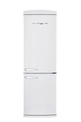 Classic Retro 23.6 in 11.7 cu. ft. Frost Free Retro Bottom Freezer Refrigerator in Marshmallow White, ENERGY STAR UGP-340L W AC