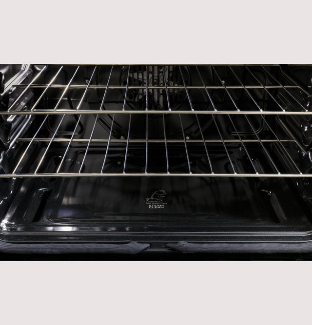 GE Profile 30" Smart Free-Standing Electric Convection Fingerprint Resistant Range with No Preheat Air Fry PB900YVFS