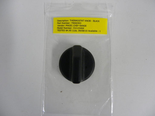 Magic Chef Range Thermostat Knob (Black) 74002443
