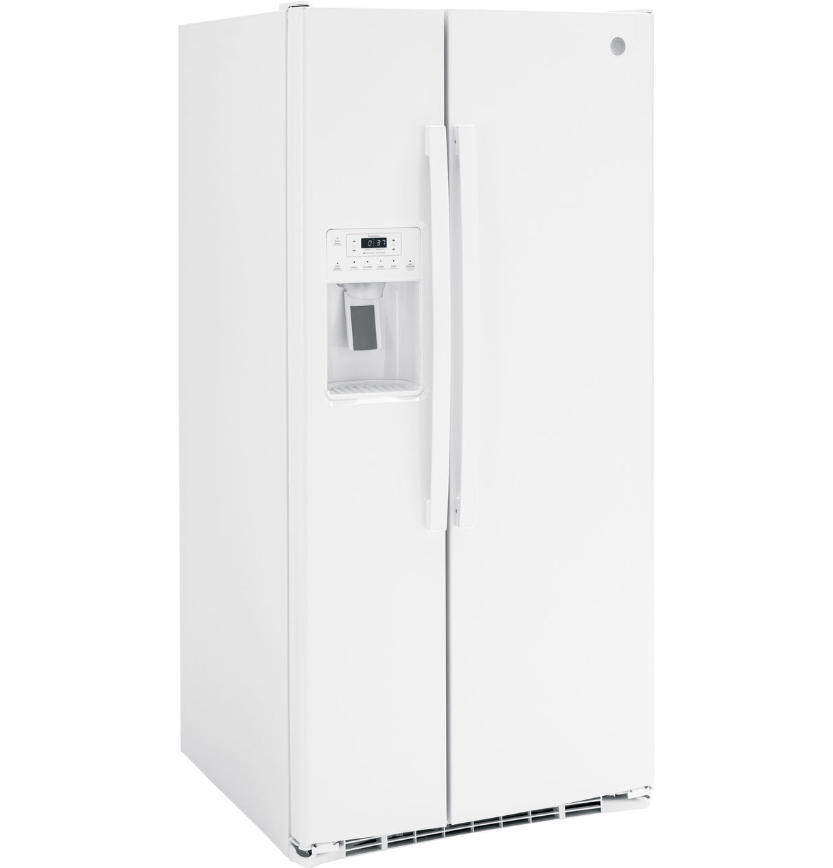 GE® ENERGY STAR® 27.9 Cu. Ft. Side-By-Side Refrigerator with Extra Tall Dispenser and In-Door Icemaker GSS23GGPWW