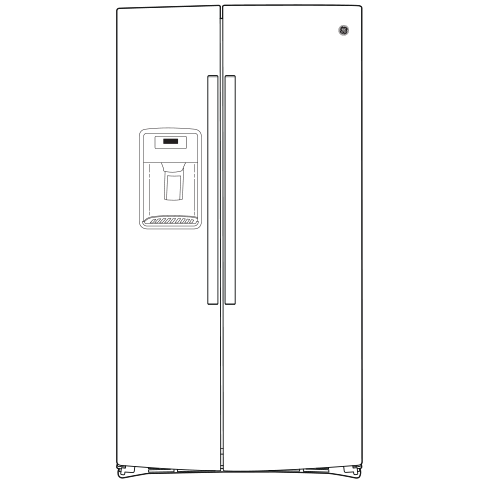 GE ENERGY STAR® 25.3 Cu. Ft. Side-By-Side Refrigerator GSE25GYPFS