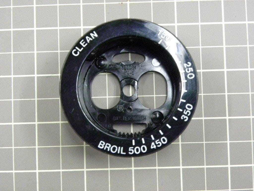 Whirlpool Oven, Oven Thermostat Dial (Black) 3180524