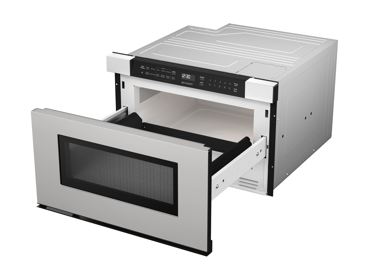 Sharp 24 in. 1.2 cu. ft. Built-In Stainless Steel Microwave Drawer Oven SMD2440JS