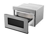 24 in. 1.2 cu. ft. 950W Sharp Stainless Steel Smart Easy Wave Open Microwave Drawer Oven SMD2479JS