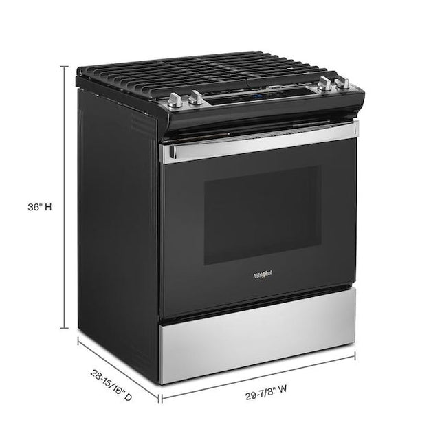 5.0 Cu. Ft. Whirlpool Gas Range with Frozen Bake Technology WEG515S0LS-Stainless Steel