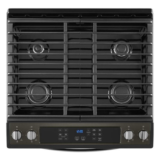 5.0 Cu. Ft. Whirlpool Gas Range with Frozen Bake Technology WEG515S0LV-Black Stainless