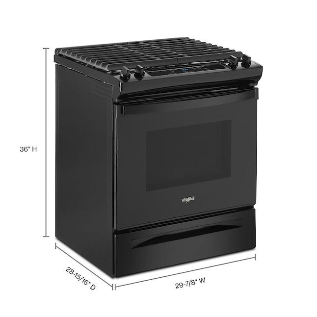 5.0 Cu. Ft. Whirlpool Gas Range with Frozen Bake Technology WEG515S0LB
