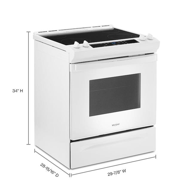5.0 Cu. Ft. Whirlpool Gas Range with Frozen Bake Technology WEG515S0LW