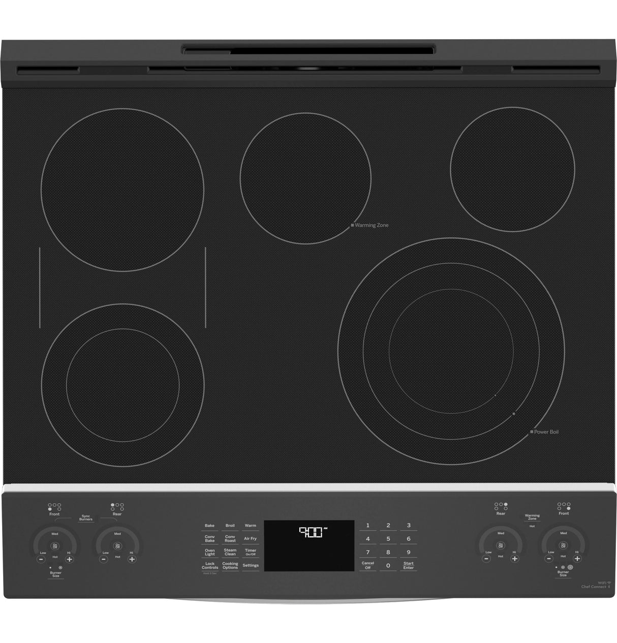 GE Profile 30" Smart Slide-In Electric Convection Fingerprint Resistant Range PSS93YPFS