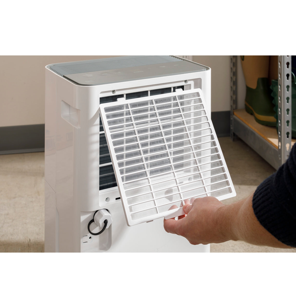 GE® 22 Pint Portable Dehumidifier with Smart Dry for Damp Spaces ADYR22LC