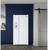 GE® ENERGY STAR® 27.9 Cu. Ft. Side-By-Side Refrigerator with Extra Tall Dispenser and In-Door Icemaker GSS23GGPWW