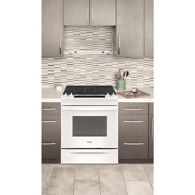 5.0 Cu. Ft. Whirlpool Gas Range with Frozen Bake Technology WEG515S0LW