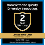 Samsung - Bespoke 29 cu. ft. 4-Door French Door Refrigerator with AI Family Hub+ - Charcoal Glass & Stainless Steel RF90F29AECRAA (S&D)