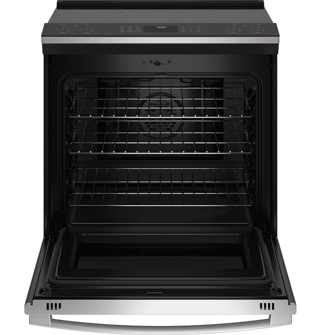 GE Profile™ ENERGY STAR® 30" Smart Slide-In Fingerprint Resistant Front-Control Induction and Convection Range with No Preheat Air Fry PHS93EYPFS