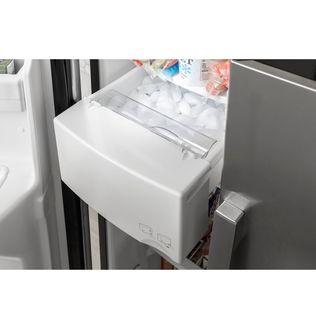 GE ENERGY STAR® 25.3 Cu. Ft. Side-By-Side Refrigerator GSE25GYPFS