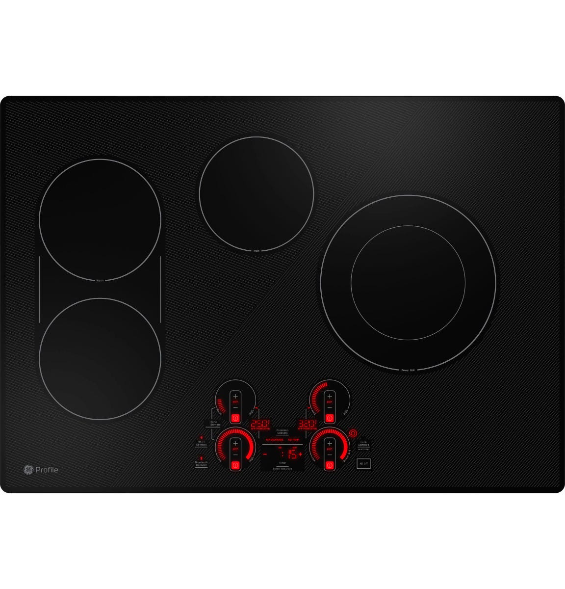 GE Profile 30" Built-In Touch Control Electric Cooktop PEP7030DTBB