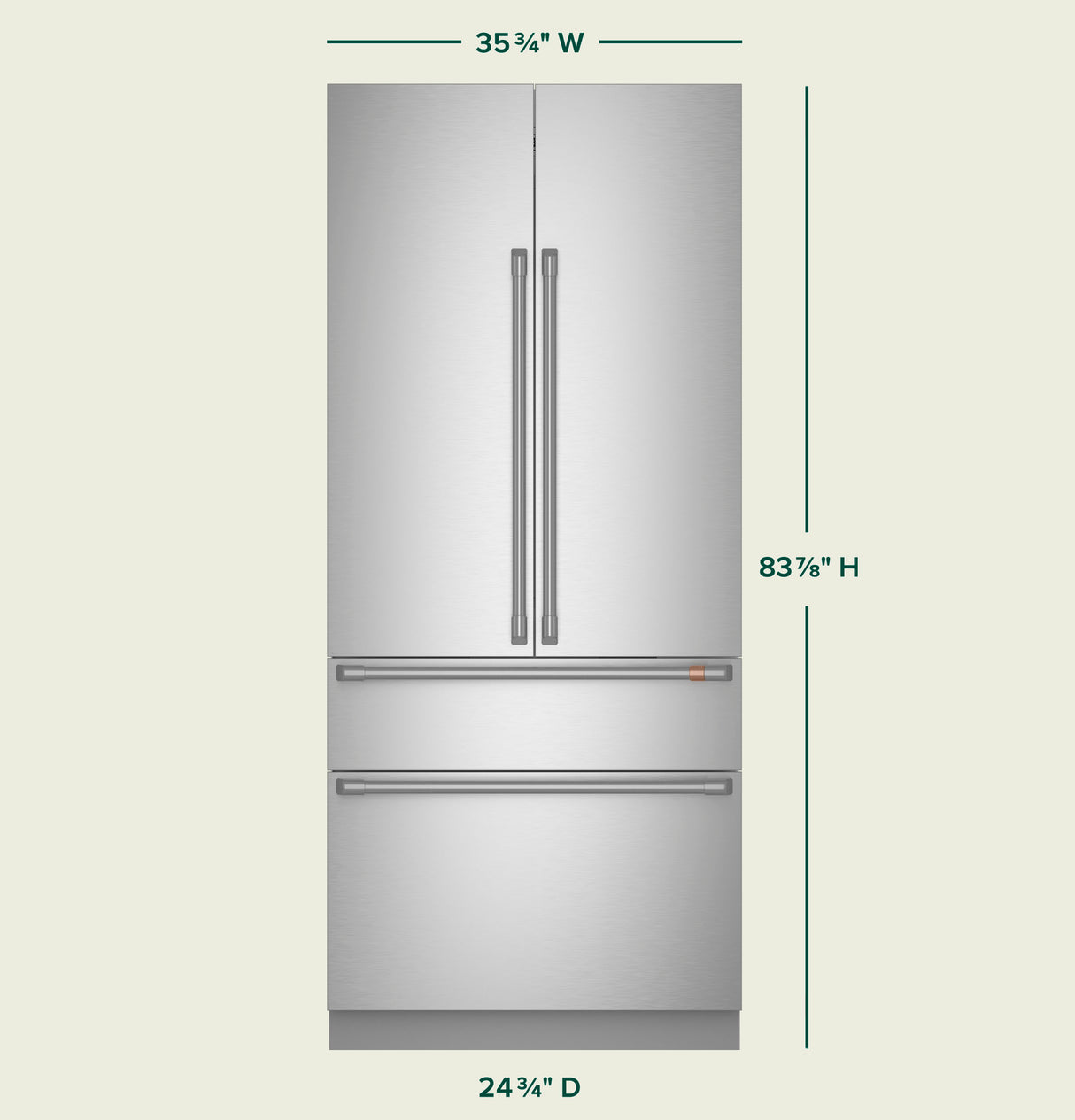 CAFE™ 36" Panel-Ready Integrated French-Door Refrigerator CIP36NK6ZII