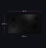 GE Profile™ 36" Built-In Touch Control Cooktop PEP9036DTBB