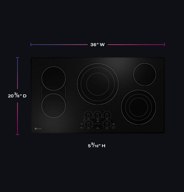 GE Profile™ 36" Built-In Touch Control Cooktop PEP9036DTBB