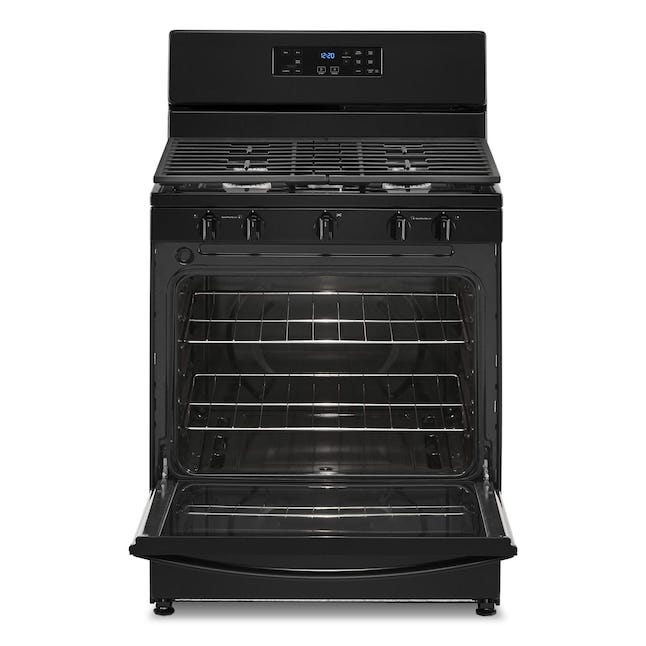 Whirlpool 5.1 Cu. Ft. Freestanding Gas Range with Edge to Edge Cooktop  WFG505M0MB