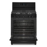 Whirlpool 5.1 Cu. Ft. Freestanding Gas Range with Edge to Edge Cooktop  WFG505M0MB- Black