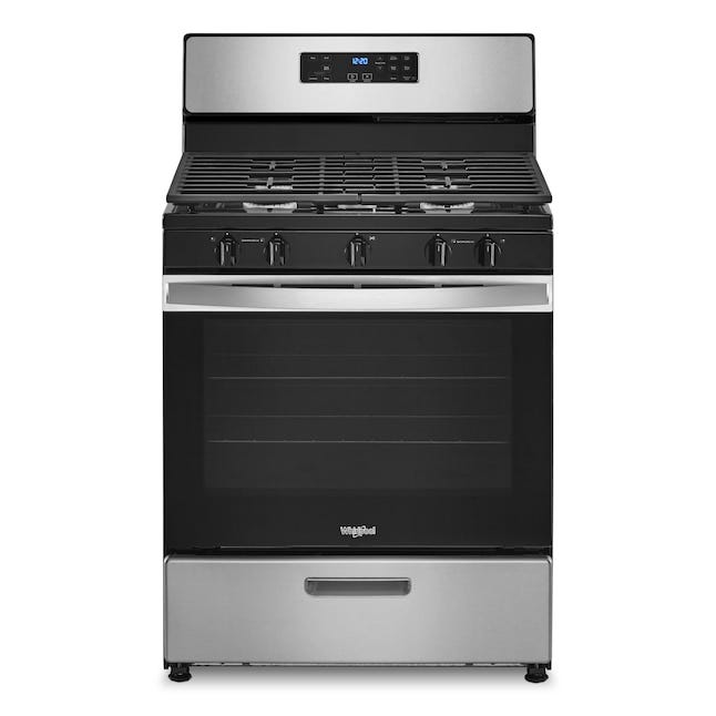Whirlpool 5.1 Cu. Ft. Freestanding Gas Range with Edge to Edge Cooktop WFG505M0MS