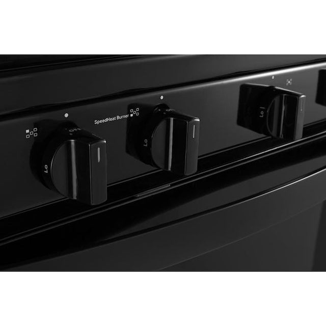 Whirlpool 5.1 Cu. Ft. Freestanding Gas Range with Edge to Edge Cooktop  WFG505M0MB- Black