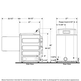 GE® 7.4 cu. ft. Capacity aluminized alloy drum Commercial Electric Dryer with Sensor Dry, Built-In App Payment System SITE WIFI REQUIRED VTD52EASRWB